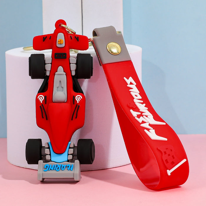 Wholesale Cartoon Racing Car Model Keychain Backpack Pendant Doll Keychains