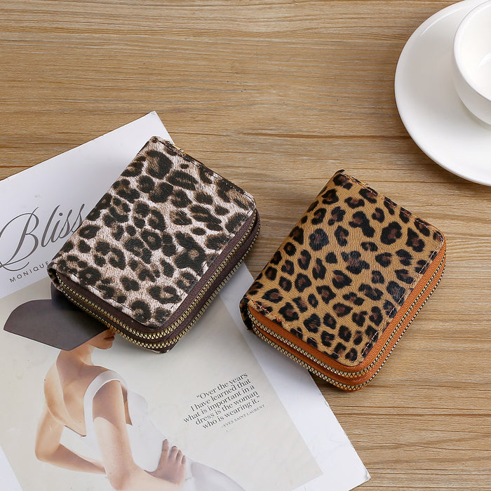 Wholesale Leopard Print Multi-Functional Card Holder Wallet