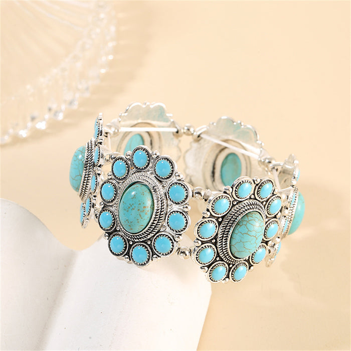 Wholesale Turquoise Bracelet  Bohemian Antique Silver Bracelet