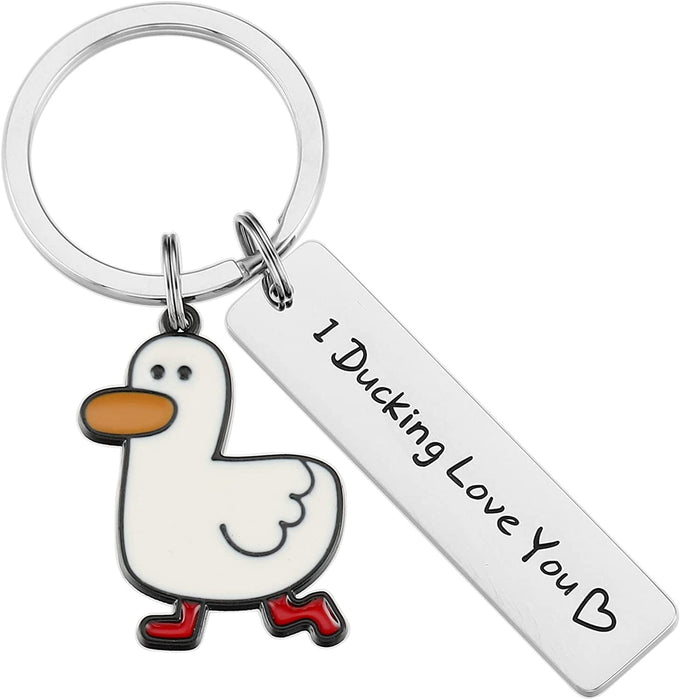 Wholesale Creative Duck Stainless Steel Keychain JDC-KC-JunL004