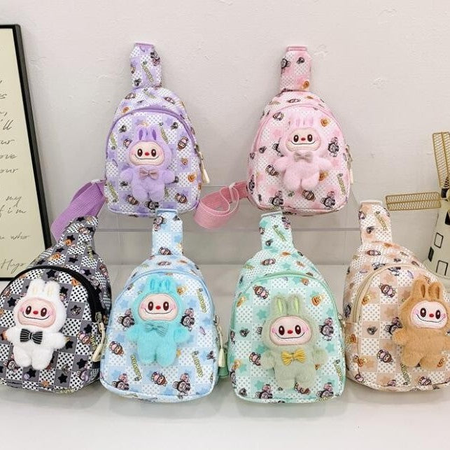 Wholesale Children' s Bag Kindergarten Baby' s Coin Purse Boys and Girls Cartoon Printed Waist Bag Casual Crossbody Bag