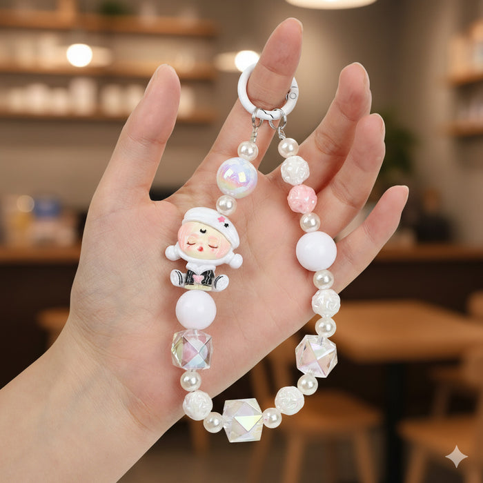 Wholesale Cartoon Beaded Mobile Phone Chain Keychain