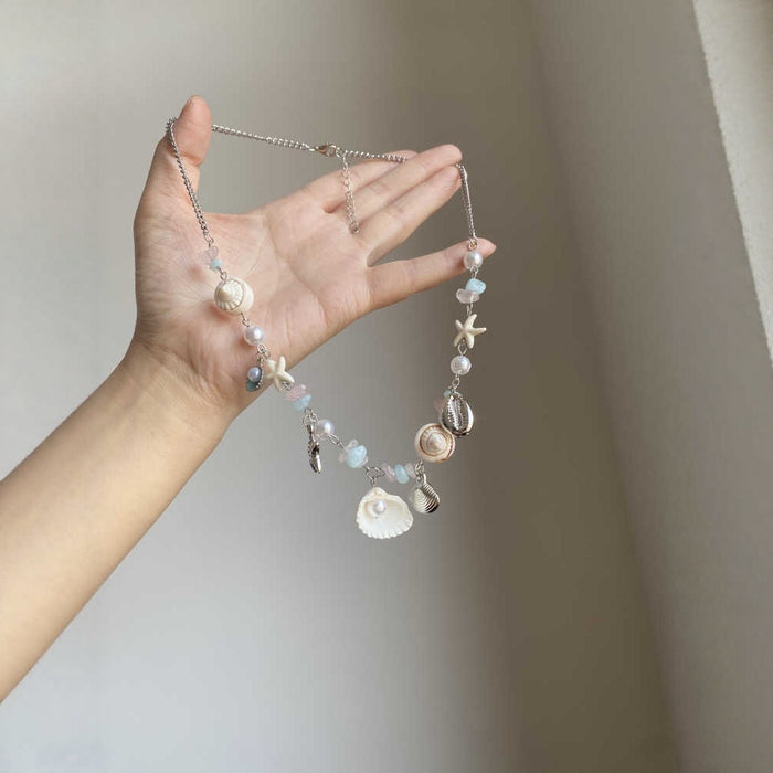 Wholesale Shell Starfish Pearl Necklace Women's Clavicle Chain Accessories