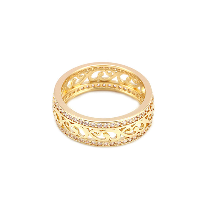 Wholesale Hollowed-out zircon ring for women