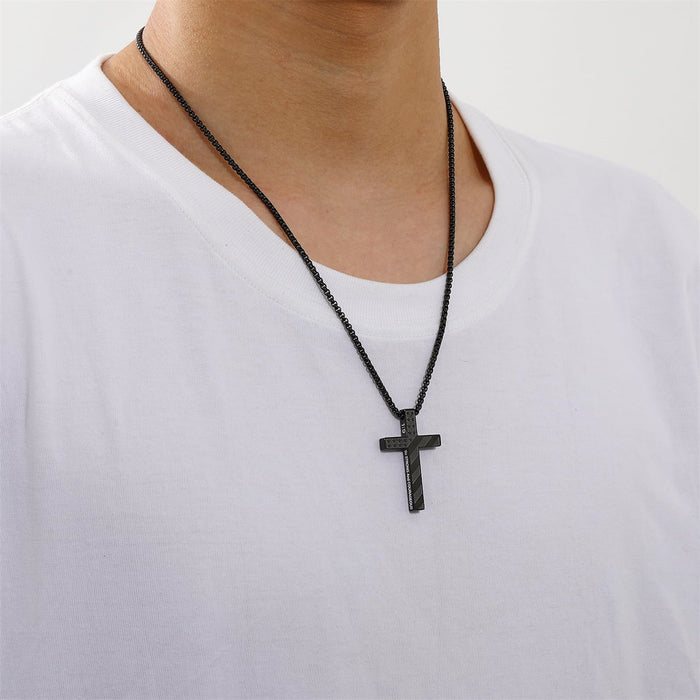 Wholesale Cross Stainless Steel Necklace Versatile Men and Women Personalized Hip Hop Pendant Necklace Accessories