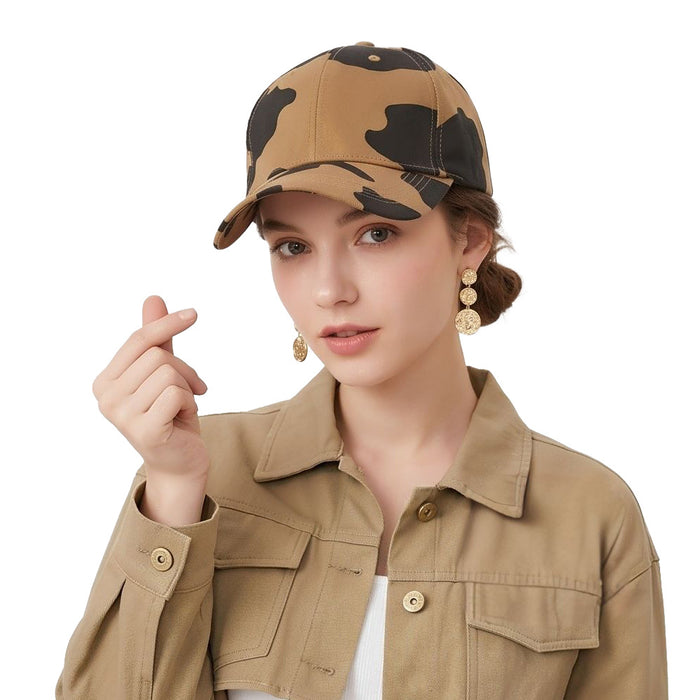 Wholesale Cow Print Baseball Cap for Women Trendy Sun Visor Hat Casual