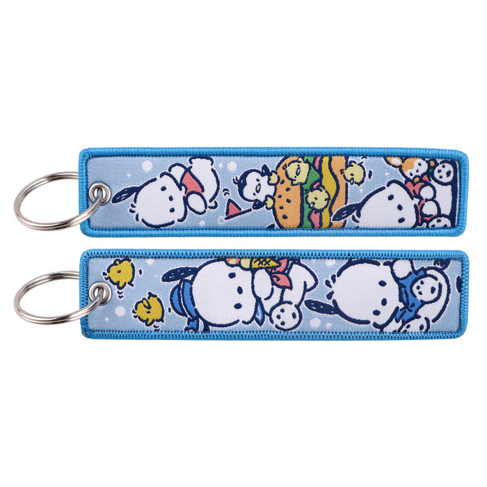 Wholesale Cartoon Cute Woven Label Lanyard Keychain JDC-KC-KKX010