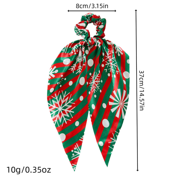 Wholesale Christmas Hair Accessories Decorative Ribbon Silk f Bow Hair Tie Ponytail Elastic Headband