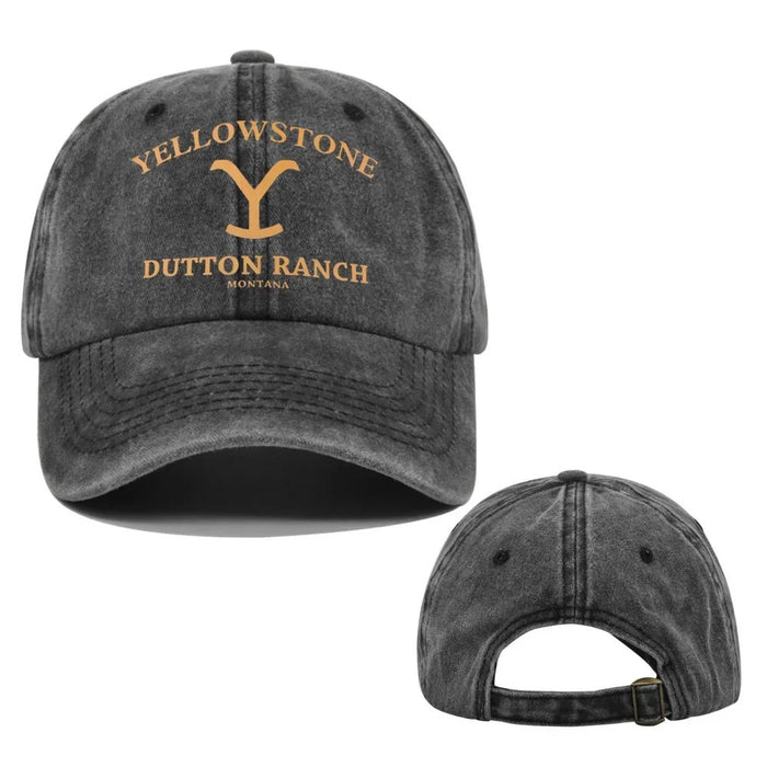 Wholesale Black Yellowstone Dutton Ranch Baseball Cap Letter Print Curved Brim Adjustable Summer Sun Hat Fashion Accessory For Boutique Resale