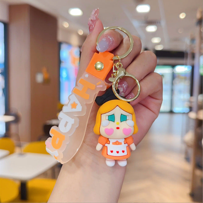 Wholesale Crying Doll Keychain Pendant Cute PVC Cartoon Bag Charm Gift Boutique Resale