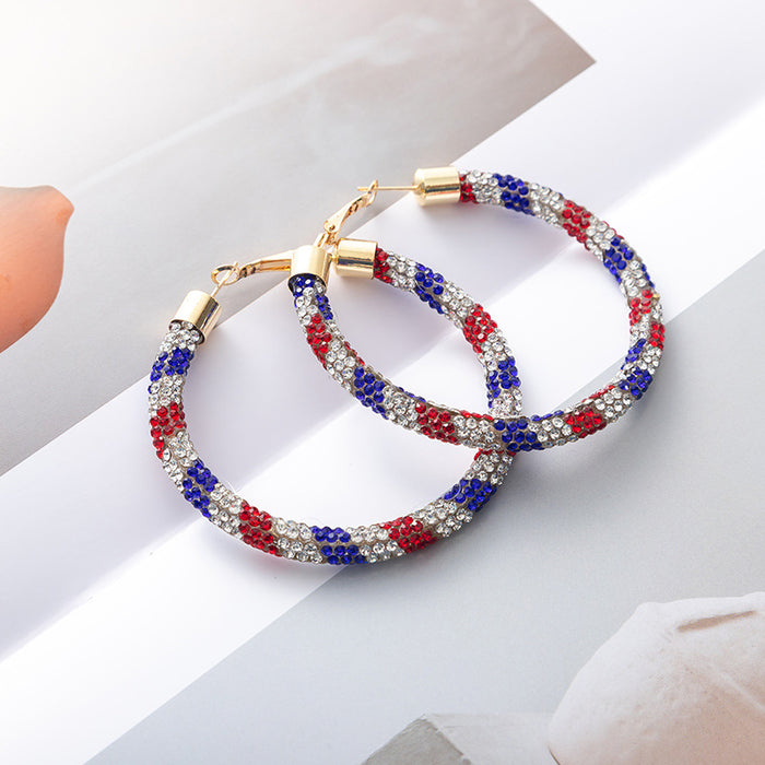 Wholesale Christmas Independence Day gradient color earrings for women,  gorgeous evening dress matching accessories