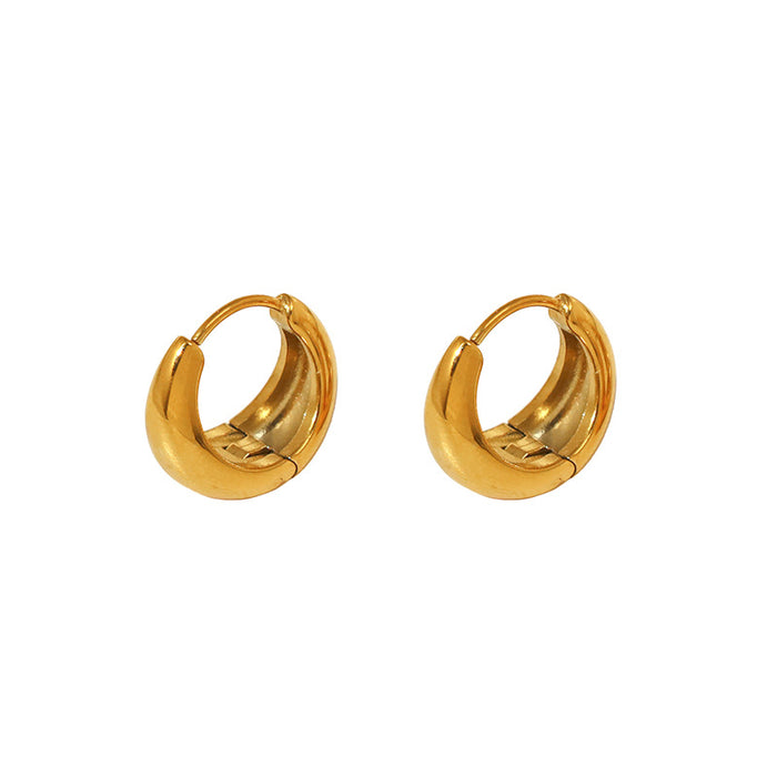 Wholesale  retro  ear buckle simple circle temperament earrings