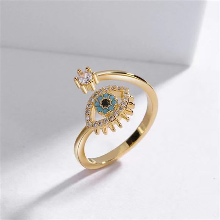 Wholesale blue eyes index finger ring Devil eye  ring
