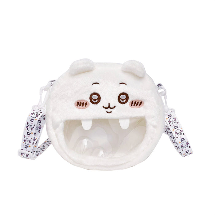 Wholesale Cute cartoon embroidered plush bag, single shoulder crossbody bag, transparent backpack wholesale