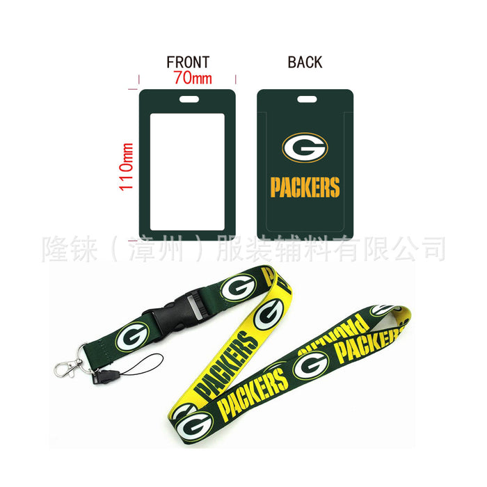 Wholesale of 10pcs/pack Rugby Card Set Polyester Hanging Cord Keychain JDC-KC-LongL001