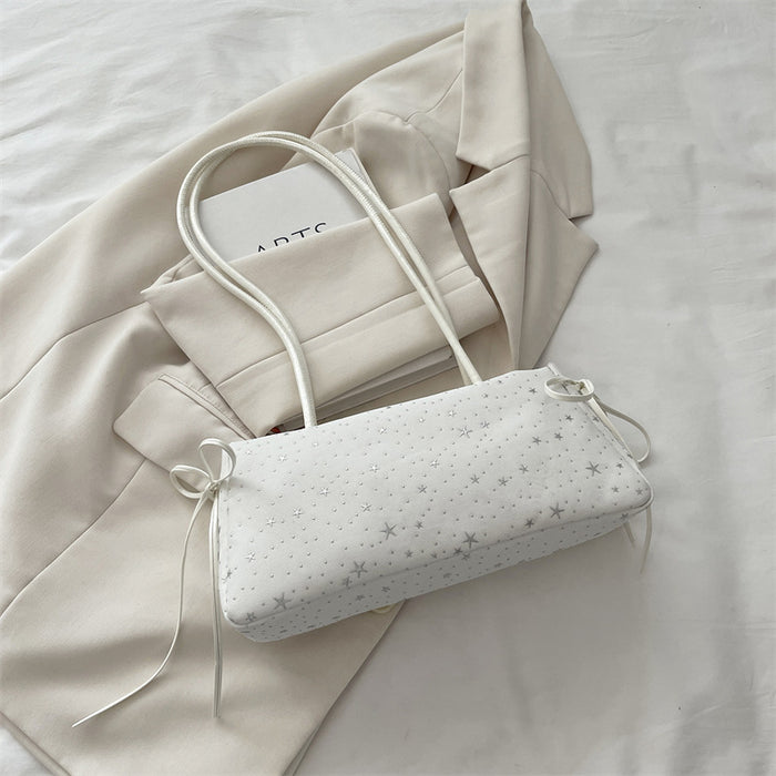Wholesale Chic Street Fashion Canvas Shoulder Bag White Large Capacity Boutique