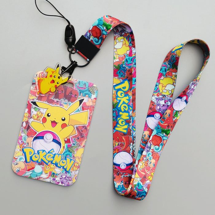 Wholesale Cartoon Anime Polyester Card Holder Lanyard Fashion Accessory For Student Campus ID Badge Boutique Resale