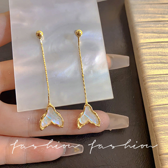 Wholesale Long Tassel Alloy Fishtail Earrings JDC-ES-PangD009