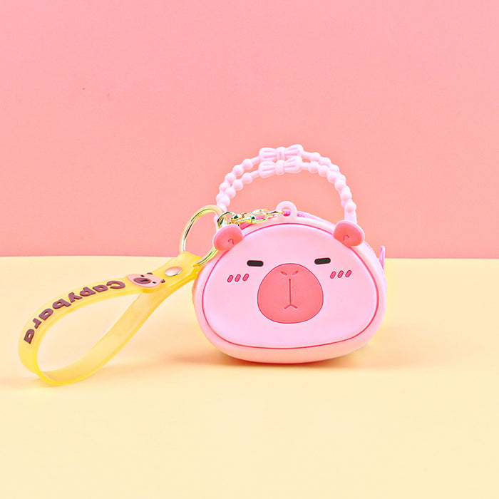 Wholesale Silicone Coin Purse Keychain Pendant Cute Children's Storage Bag Key Bag Coin Bag Cartoon Small Purse Hanging Ornaments