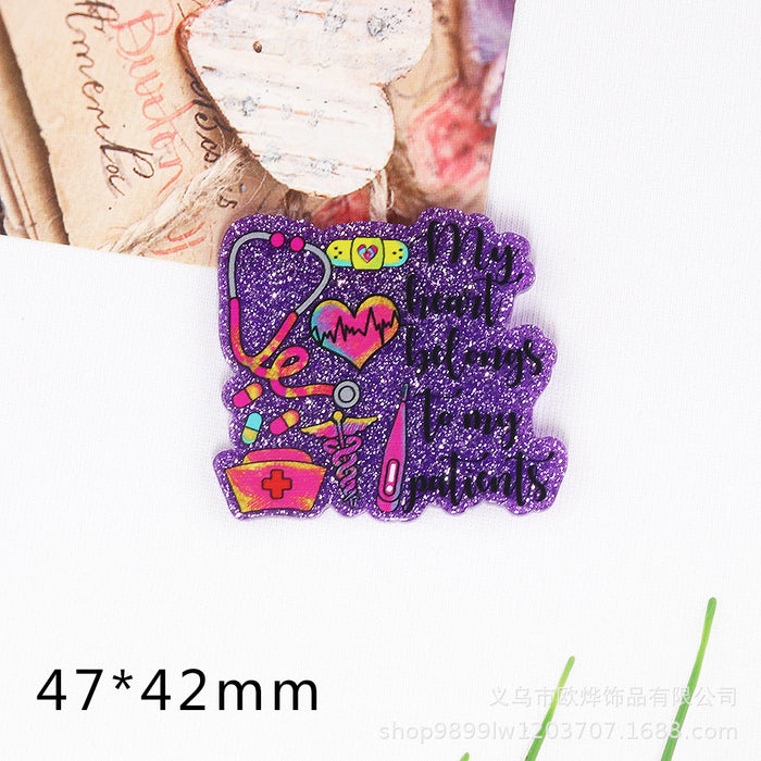 Wholesale Cartoon Organ Acrylic Pin DIY Patch Accessories JDC-FK-OuYie005