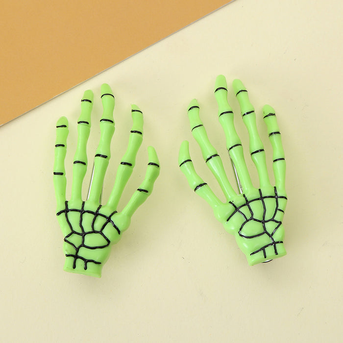 Wholesale  Ghost Hand Hair Clip Red Gothic Side Clip Women S Fashion Accessory Boutique Resale Gift