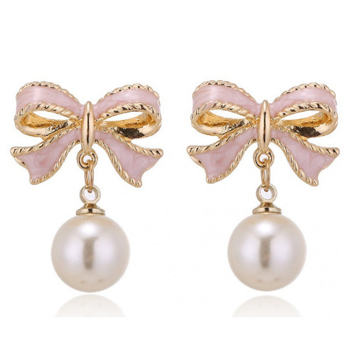 Wholesale New s925 silver needle drop oil  earrings pearl earrings