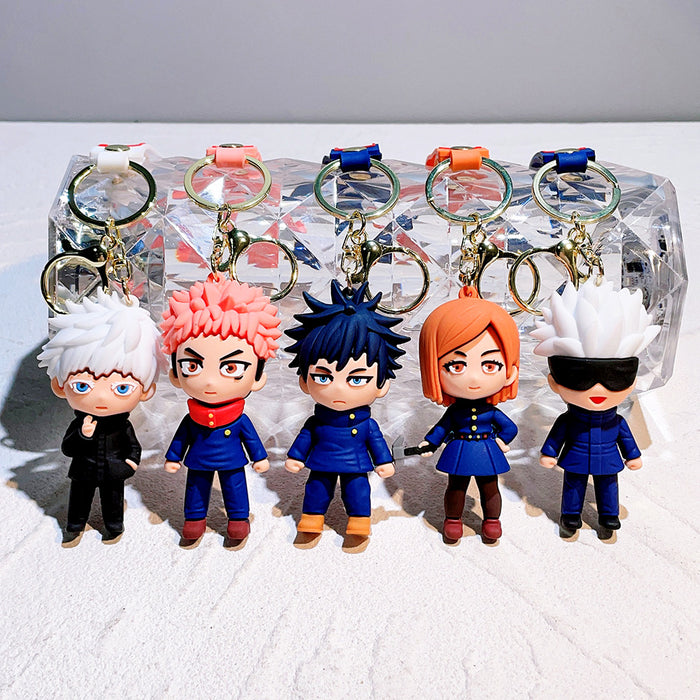 Wholesale  Anime Doll Peripheral Silicone Keychain Pendant