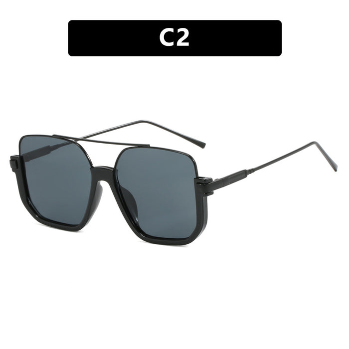 Wholesale New sunglasses, trendy sunglasses, retro double beam driving sunglasses, UV resistant sunglasses