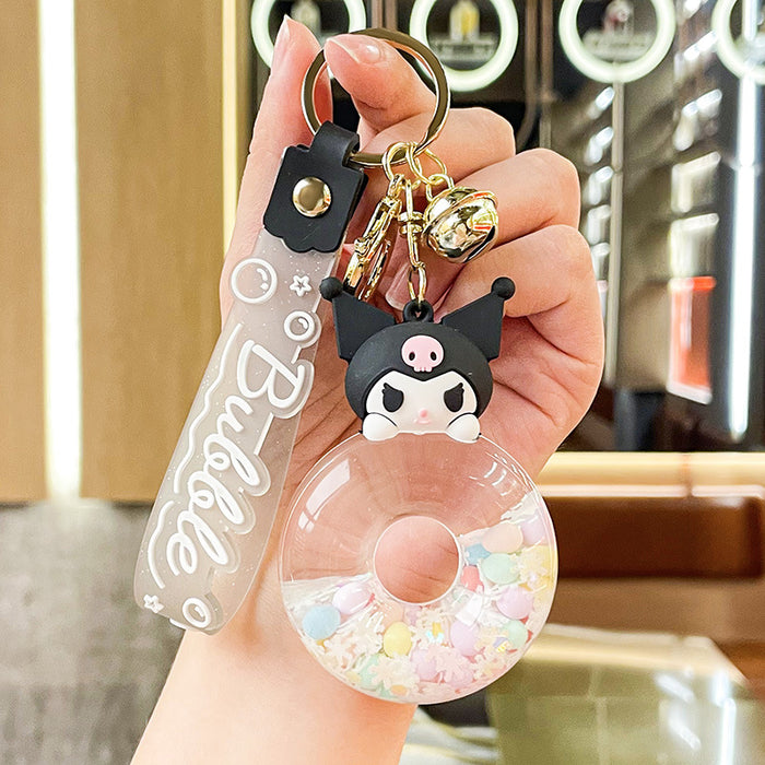 Wholesale Acrylic Cartoon Doll Quicksand Bottle Keychain JDC-KC-Benxin004