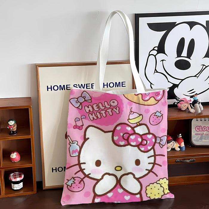 Wholesale Canvas Cute Cat Large Capacity Student Shoulder Bag