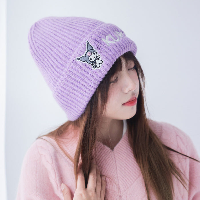 Wholesale Winter Warm Monochrome Knitted Wool Hats Cartoon Cute Hats (S) JDC-FH-Binhong001