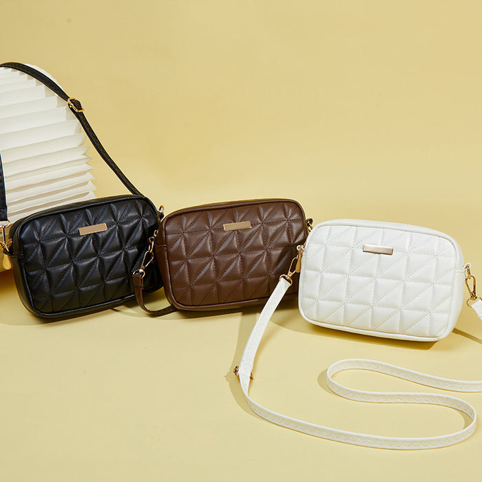 Wholesale Trendy White PU Leather Crossbody Bag For Women Small Square Phone Bag With ing Detail Casual Gift Resale