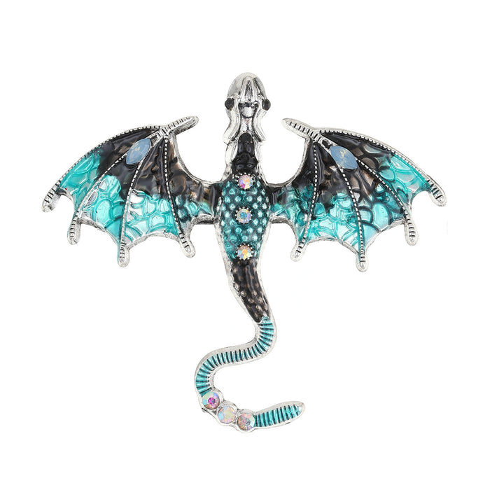 Wholesale Retro Dragon Dripping Oil Enamel Brooch Accessory Gift