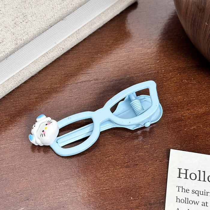 Wholesale Spring and Summer New Cartoon Sweet Glasses Hairpin Hair Accessories Girl's Hairpin Cute KT Bangs Clip Side Clip Hairpin Hair Accessories