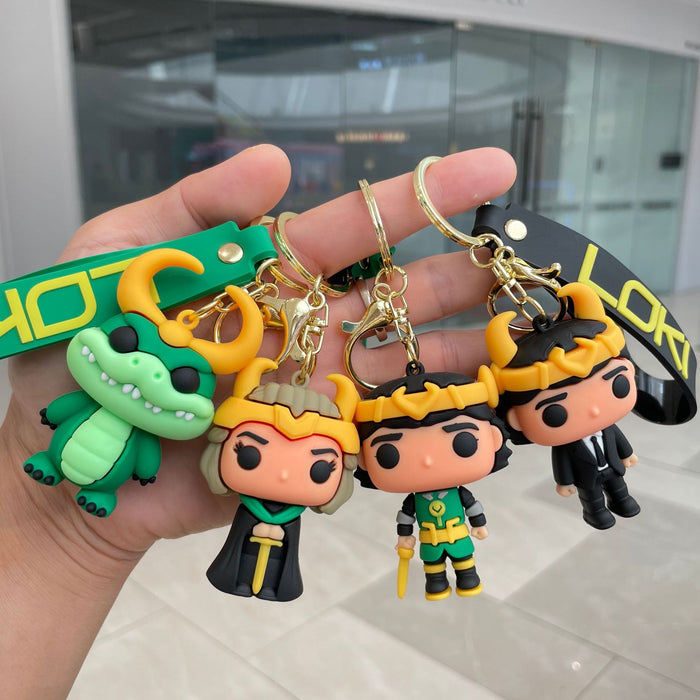 Wholesale Keychain Cartoon Doll Car Keychain Exquisite Soft Plastic Bag Pendant