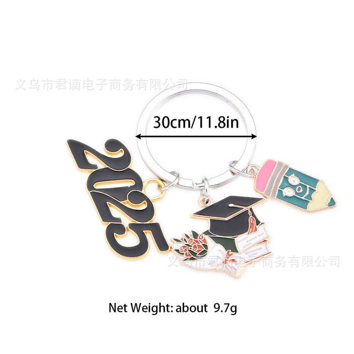 Wholesale bachelor cap book cap key chain graduation season gift key ring pendant