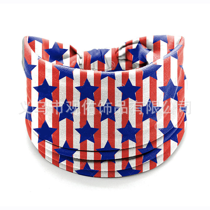 Wholesale American Flag Independence Day Fabric Headband JDC-HD-GuanY008