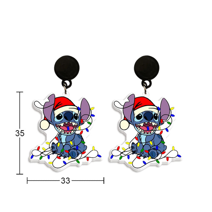 Wholesale Cute Christmas Cartoon Santa Hat Earrings JDC-ES-ShaoH007