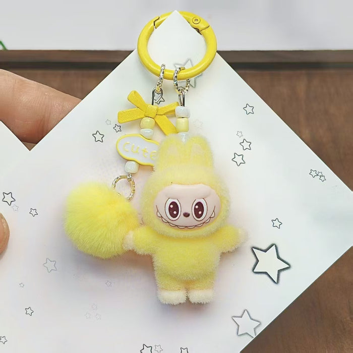 Wholesale Flocked Rabbit Keychain Backpack Charm