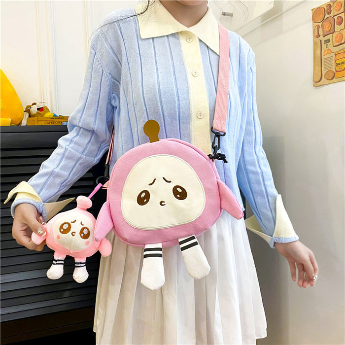 Wholesale Cartoon Egg Shoulder Bag Cute Plush Coin Wallet  Girl Shoulder Bag