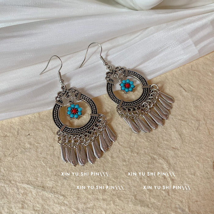 Wholesale Tassel earrings with retro temperament, nostalgic and exaggerated, versatile earrings