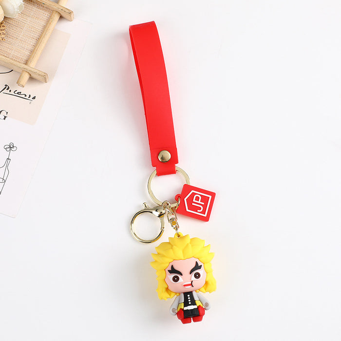 Wholesale Creative silicone doll anime key pendant Q version key chain backpack pendant