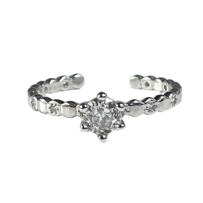 Wholesale Zircon adjustable ring with simple and cool style, niche design, index finger ring, exquisite ring
