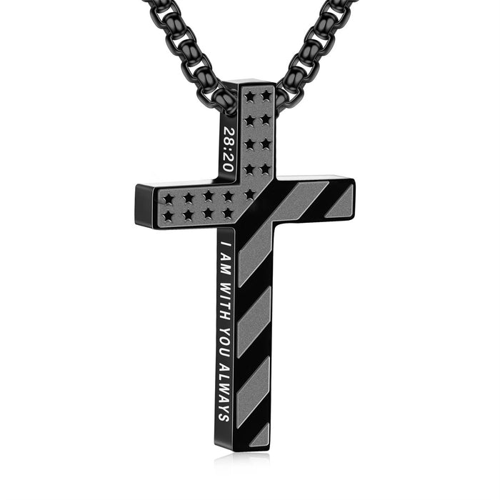 Wholesale Cross Stainless Steel Necklace Versatile Men and Women Personalized Hip Hop Pendant Necklace Accessories