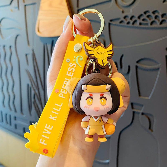 Wholesale Cute game character silicone keychain
