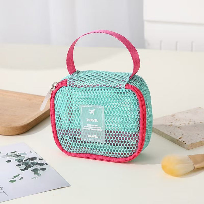 Wholesale Chic Mesh Cosmetic Bag Travel Multipurpose Organizer Handbag For Cosmetics Storage
