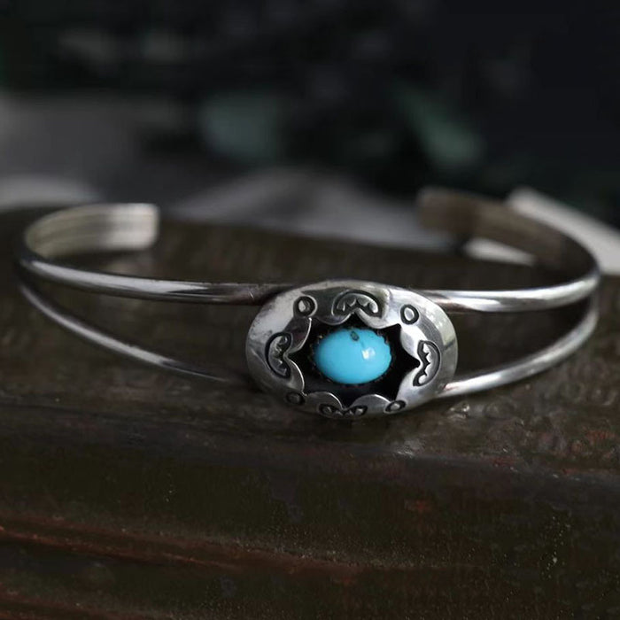 Wholesale Turquoise Open Bracelet Vintage Pattern Bracelet Bracelet Bracelet