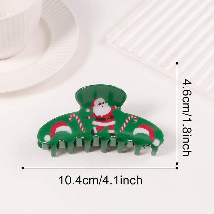 Wholesale Christmas Cat Snowflake Hair Claw Clip Trendy PVC Claw Hair Clip For Women Boutique Resale Hair Accessory