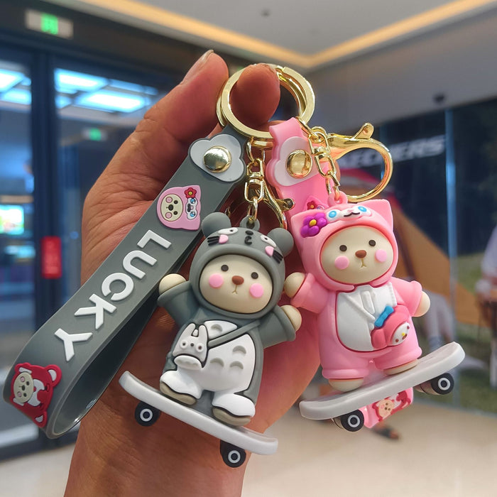 Wholesale Cartoon Silicone Doll Keychain JDC-KC-KuangK034