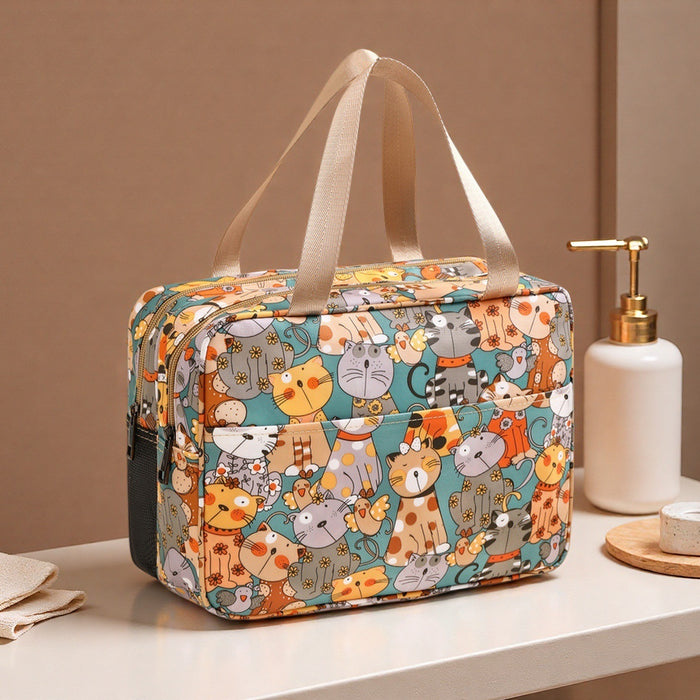 Wholesale Modern Simple Style Dry Wet Separation Toiletry Bag Waterproof Oxford Travel Cosmetic Organizer Large Capacity Handbag